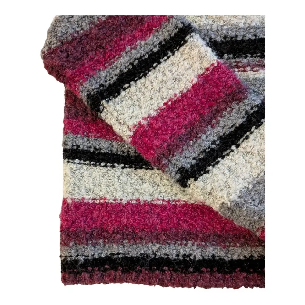 Vintage The Limited Striped Wool Blend Mock Neck Sweater Chunky S Winter 90s 80s